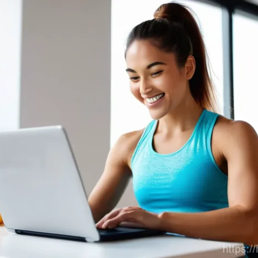 퍼스널트레이너의 자기 PR 전략 - **Prompt 1: The Digital Fitness Entrepreneur**
"A vibrant, medium-close shot of a confident and ...