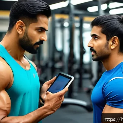 Home 33 퍼스널트레이너 고용 형태의 종류 - A professional personal fitness trainer conducting a face-to-face session with a Hindi-speaking adul...